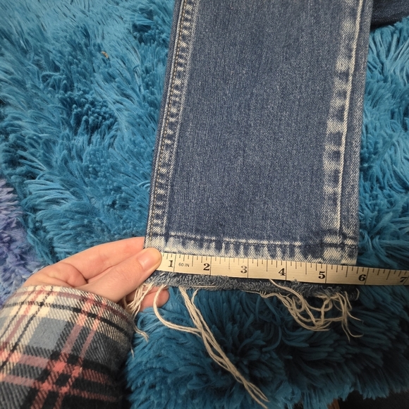 AMO Babe In Something Blue Raw Gem Size 26 Distressed Womens Jeans - Picture 9 of 11